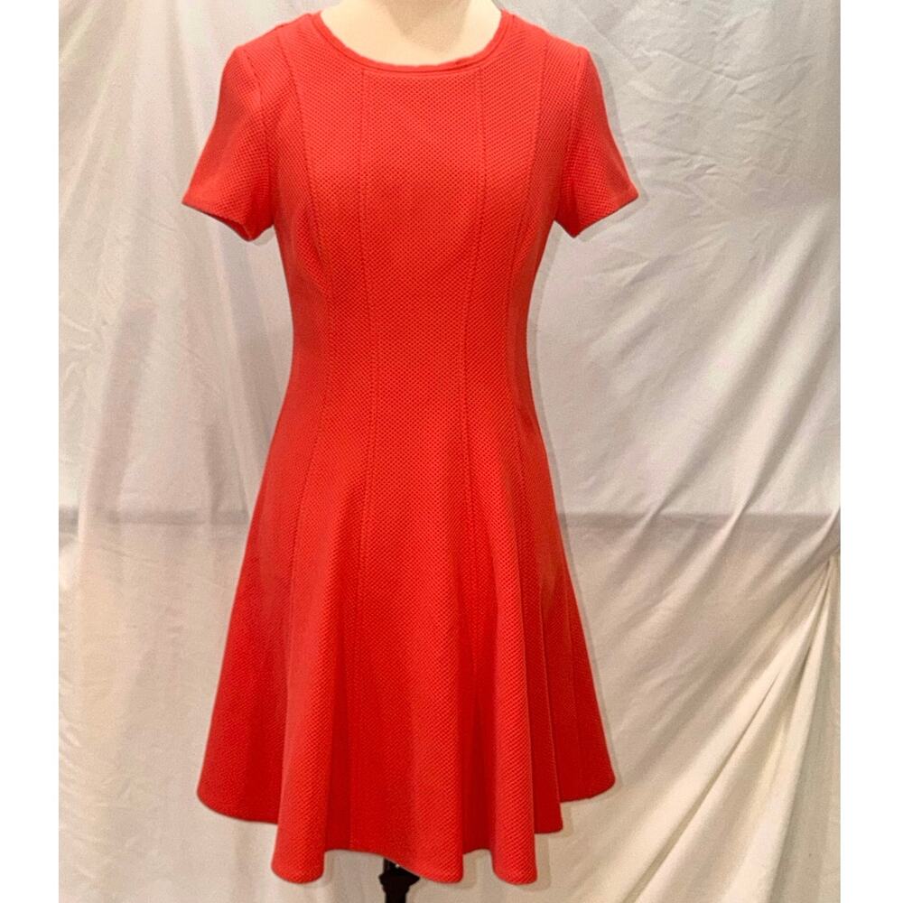 Rebecca Taylor SS Knit Pique Dress Coral/Orange (Persimmon) Size 4